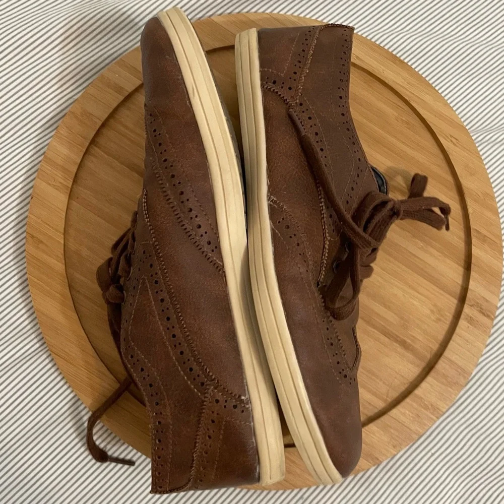 BEN SHERMAN‎ Nicholas wingtip Oxford sneakers chestnut brown Men’s 10